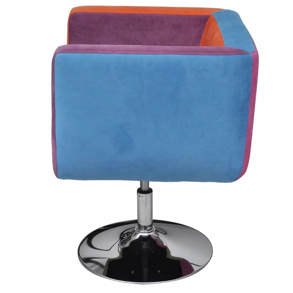 Poltroncina poltrona lounge design club divano da soggiorno con tessuto patchwork cubo 1102037/3