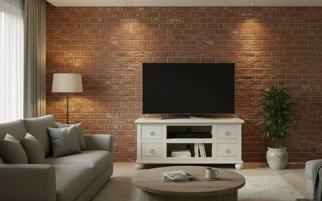 Porta tv classico 4 cassetti in legno avorio l.120 p.50 h.53 - Mobili 2G
