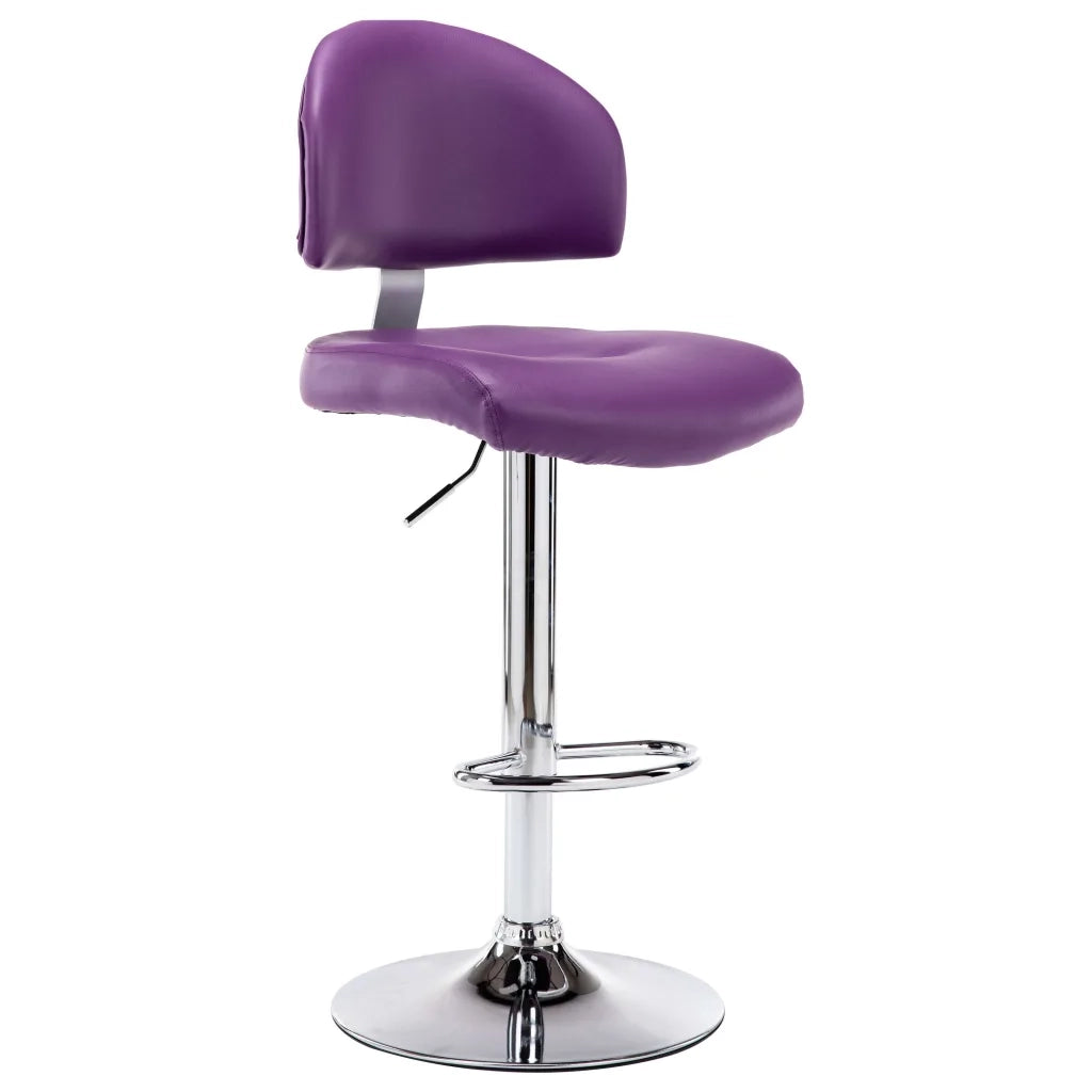 Sgabelli da Bar 2 pz Viola in Similpelle 249664