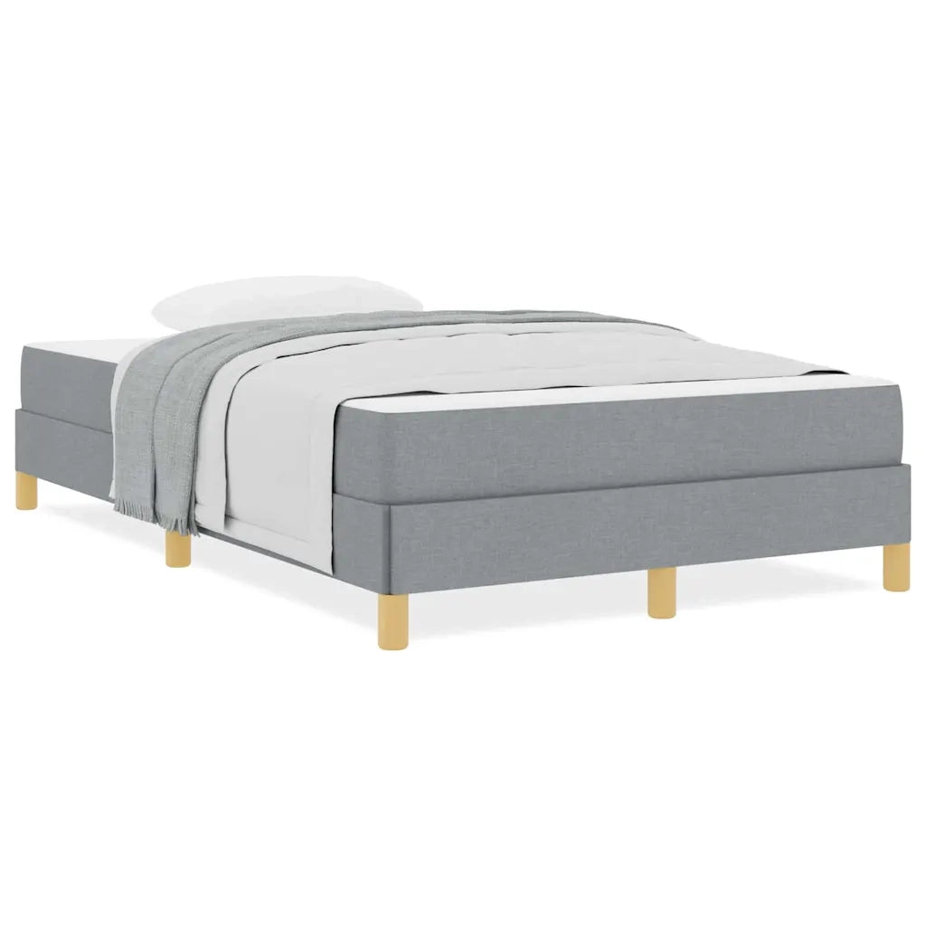 vidaXL Letto a molle Grigio chiaro e Marrone 120 x 190 cm