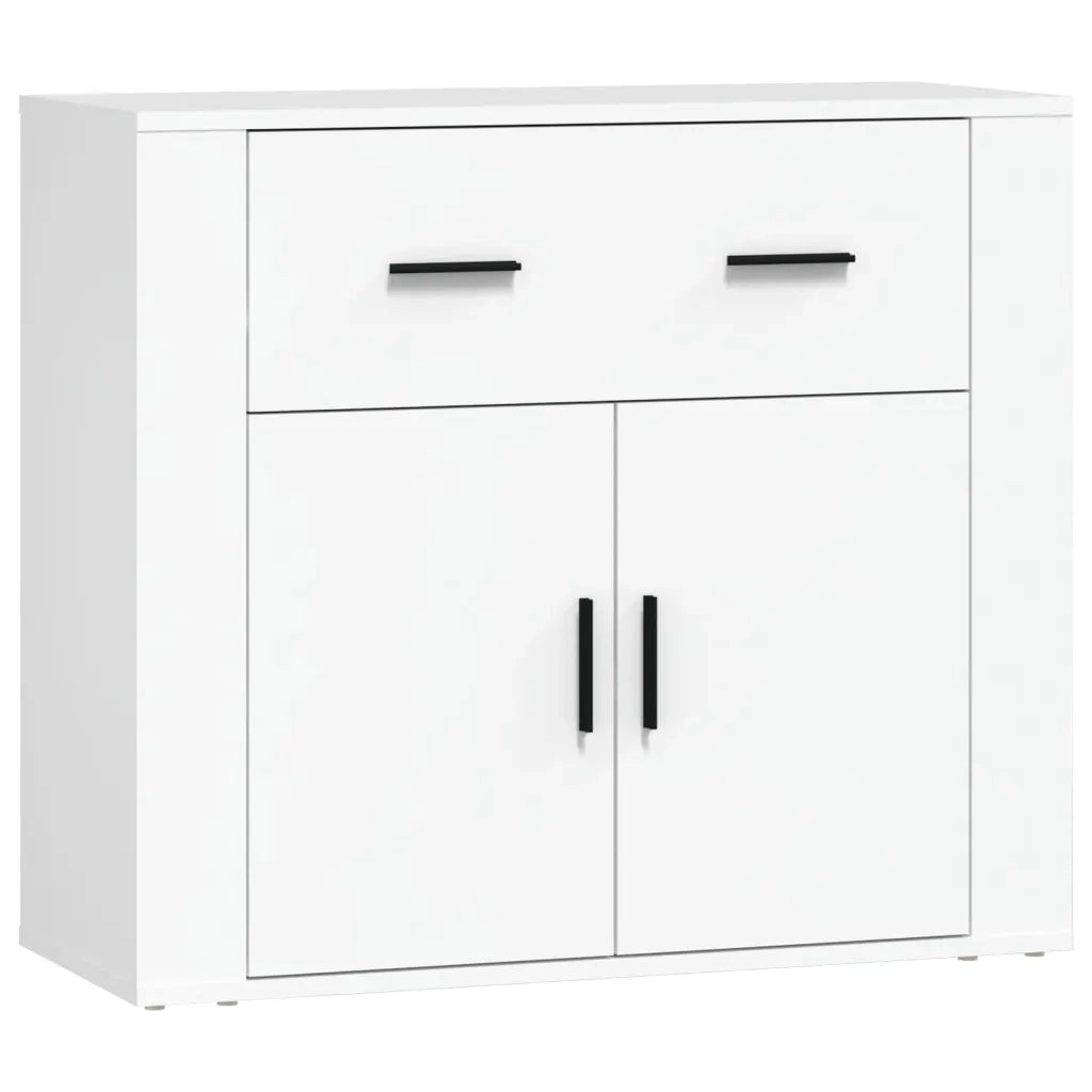 Credenza-Buffet-Armadio da cucina Bianca 80x33x70 cm in Legno Multistrato 384235