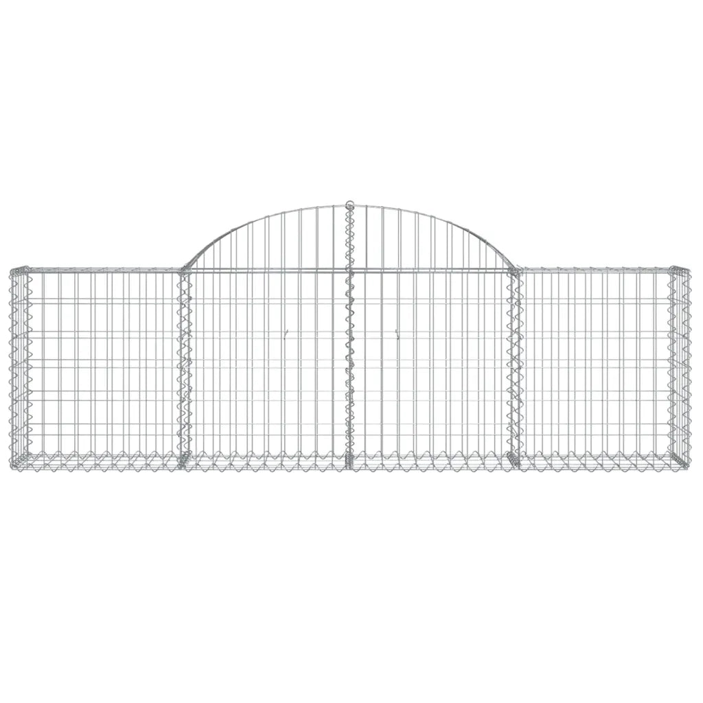 Cesti Gabbioni ad Arco 14 pz 200x30x60/80 cm Ferro Zincato 3146080