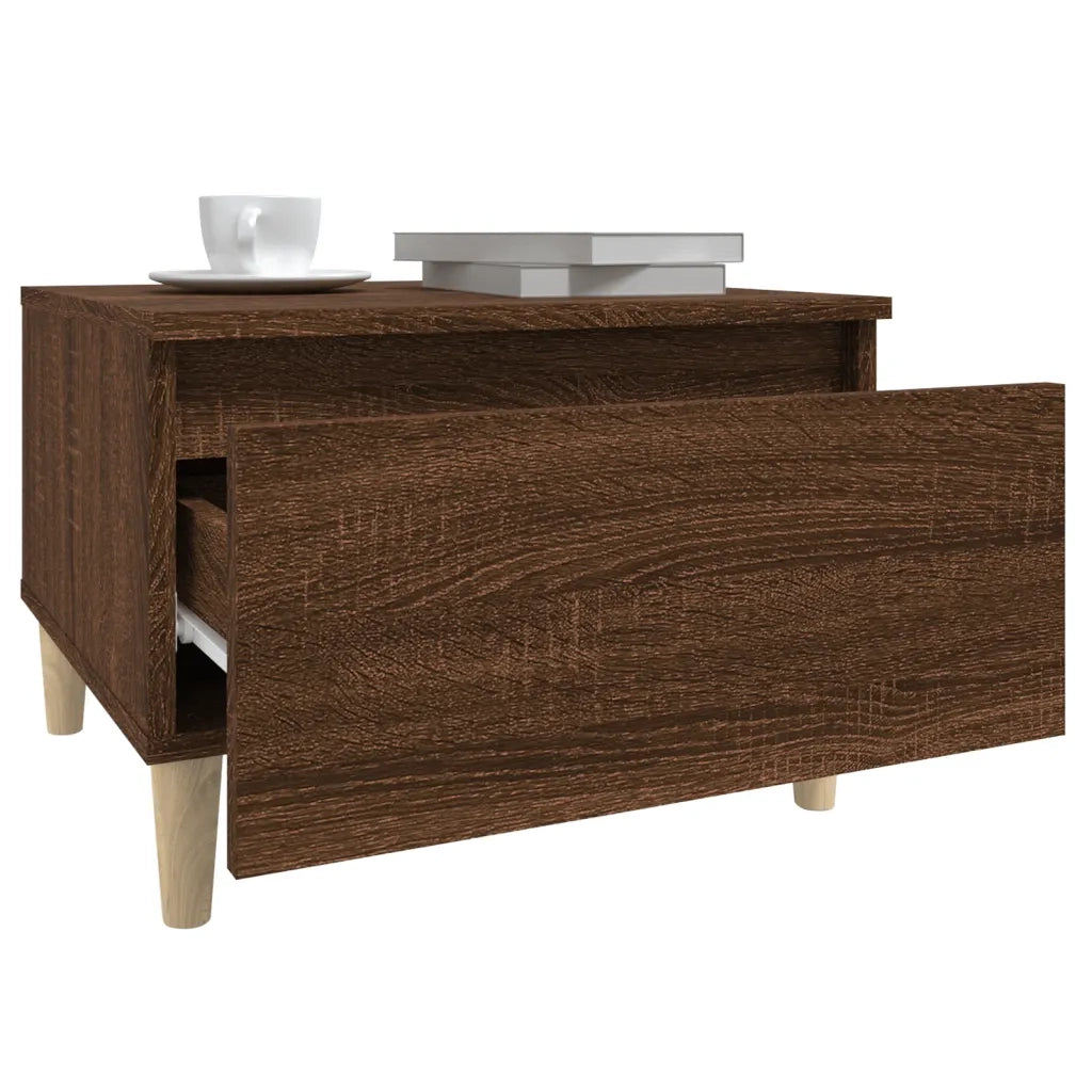 Tavolini 2 pz | Tavolo laterale Rovere Marrone 50x46x35cm in Legno Multistrato