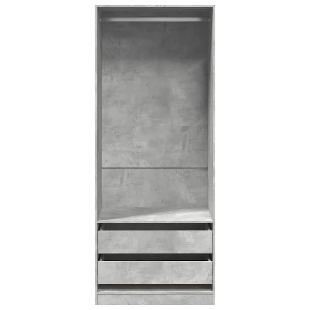 Armadio Grigio Cemento 80x50x200 cm in Legno Multistrato 3307750