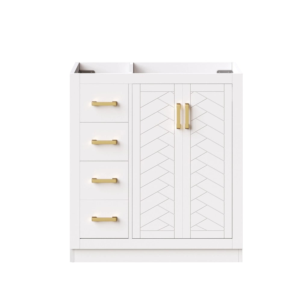 Mobile Sottolavabo con 3 Cassetti e Lavabo in Ceramica ¨C Xylo ¨C Bianco 76.5x46.5x84.5cm