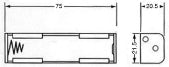 Portapile per 1 batteria 18650