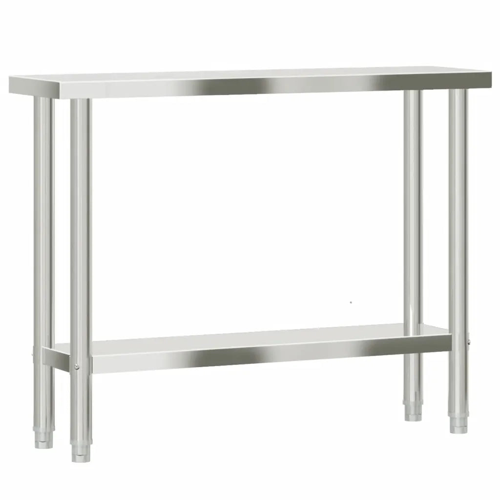 Tavolo da Lavoro da Cucina 110x30x85 cm in Acciaio Inossidabile 376452