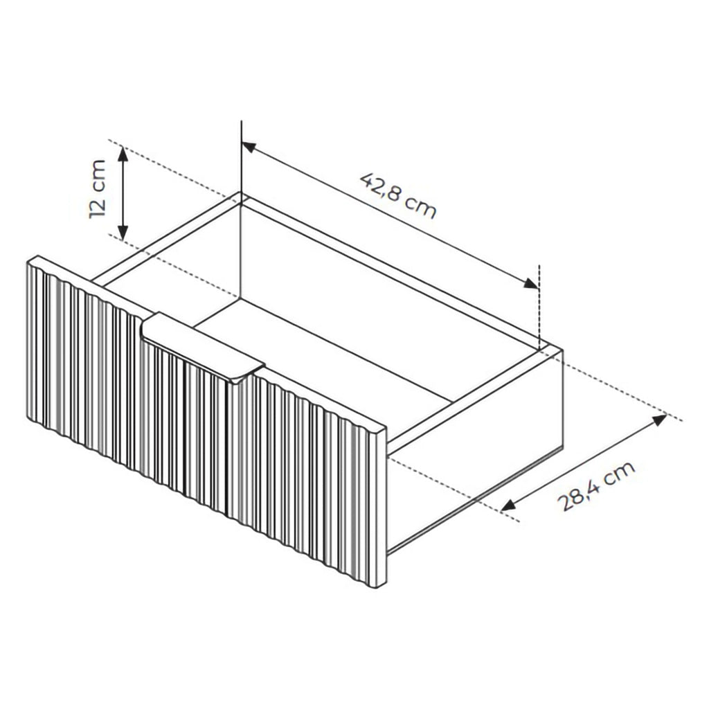 Madia Halilala, Credenza 3 Cassetti, 163x38x81h cm Bianco