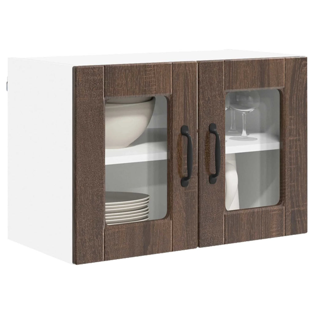 Mobile da cucina con porta 2 pz-Set di 2 Armadio da cucina Rovere Marrone 60 x 31 x 40 cm 222806