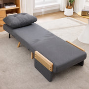 SEDIA 3 in 1 reclinabile 67,5x73x86,5 cm in lino grigio con cuscino