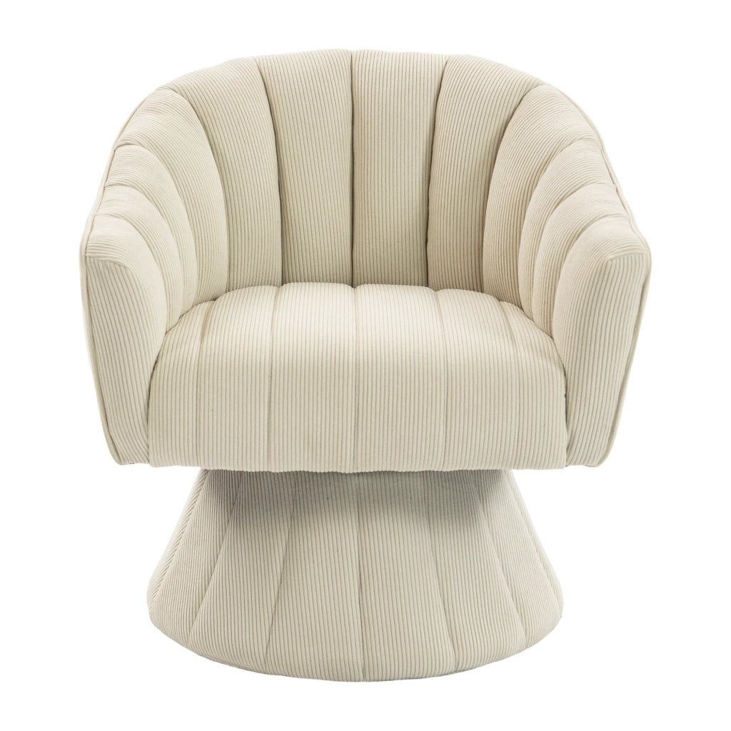 Sedia Girevole Ergonomica con Braccioli ¨C Xylo ¨C Beige, Design Moderno