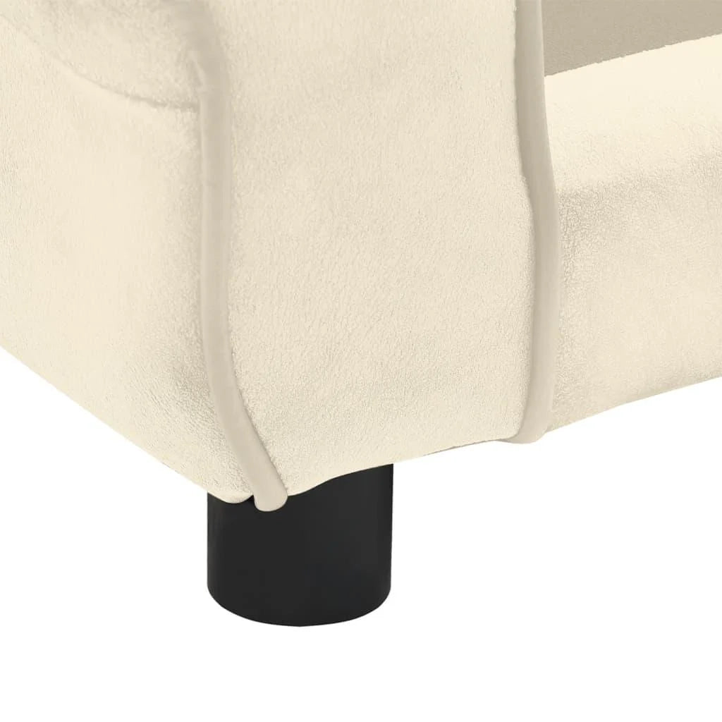 Divano per cani 72 cm in peluche color crema 02_0000137