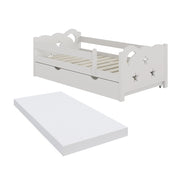 Vitalispa Letto per bambini Bianco 70x140 cm con cassetto e materasso