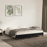 Giroletto senza Materasso-Struttura Letto Nero 180x200 cm in Velluto 876459