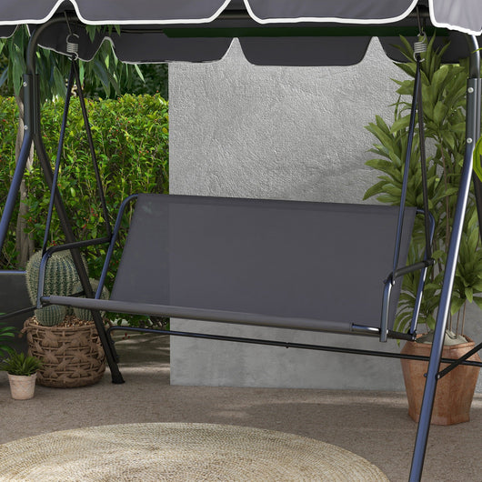 Coprisedile per Dondolo da Giardino 115x48x48cm in Tessuto a Rete Grigio