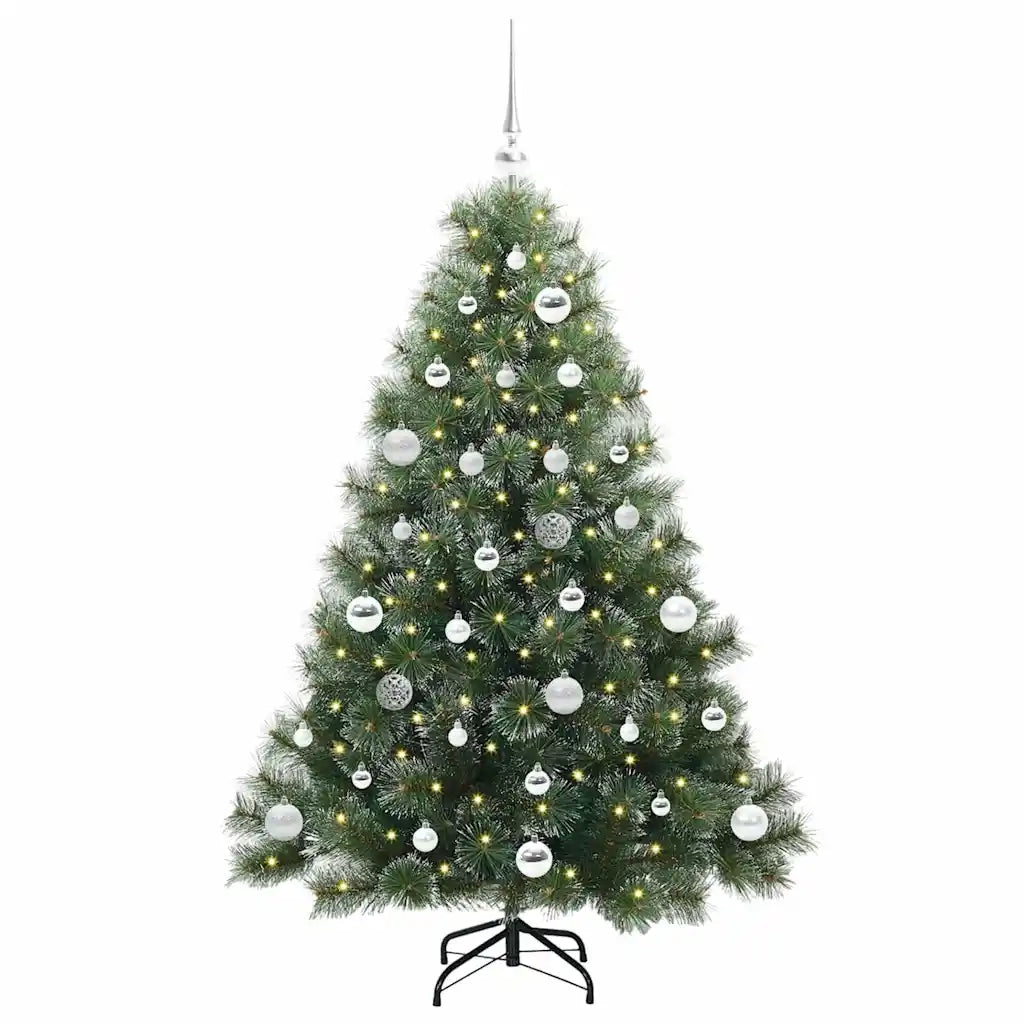 Albero di Natale | Decorazioni natalizie artificiale con 150 LED Verde 150 cm PE e PVC