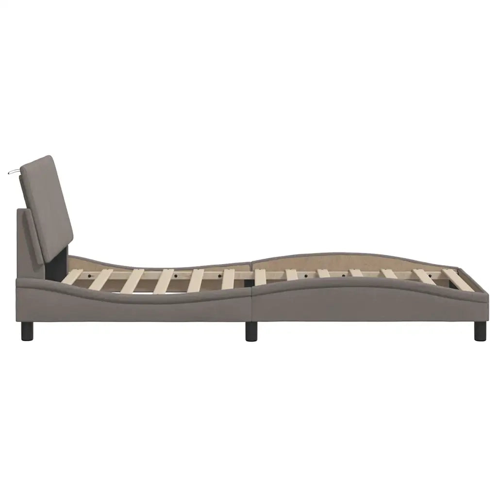 Giroletto senza Materasso Hanko Tortora 90x190 cm Tessuto