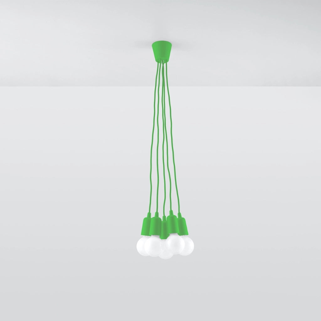 Lampada a sospensione DIEGO 5 verde