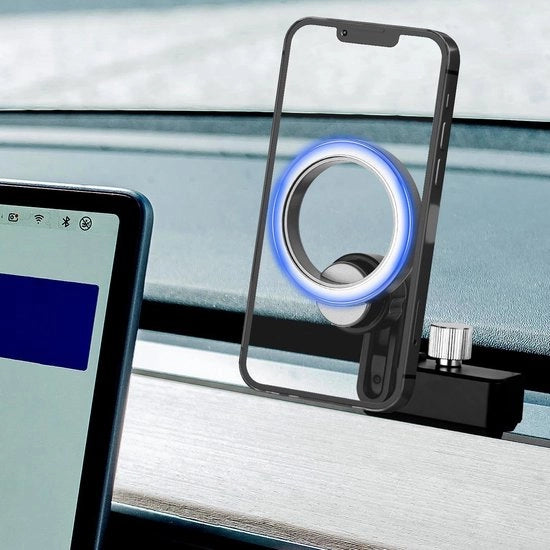 Oggetto universale per il sostegno magnetico della telefonica per l'aria condizionata dell'auto | Compatibile con Tesla Model 3 & Model Y | Magnete potenti | Adatto per iPhone con MagSafe | Otre per telefono con clip di ventilazione