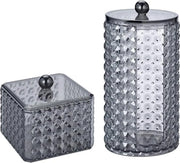 Set di archiviazione elegante per dischi di batteria e spugne con coperchio - Nero