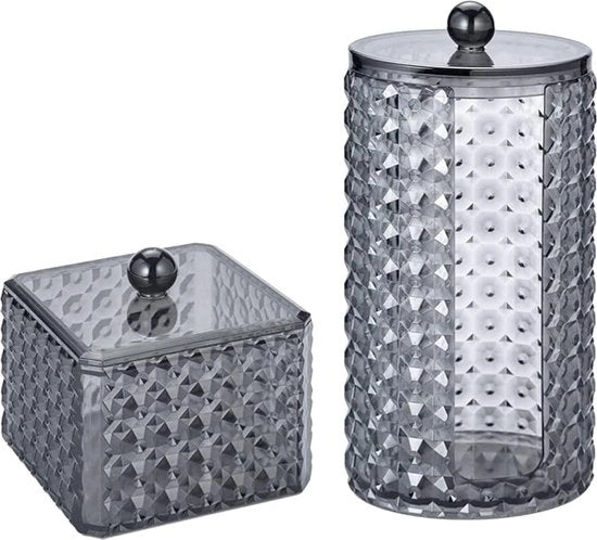Set di archiviazione elegante per dischi di batteria e spugne con coperchio - Nero