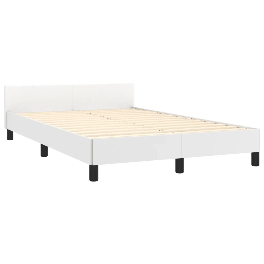 Giroletto senza Materasso-Struttura Letto Bianco 120x190 cm Similpelle 988071