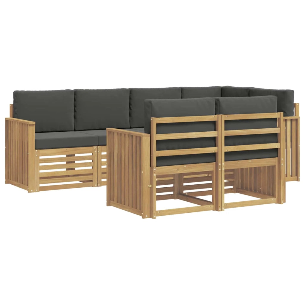 Set di divani da esterno 7 pcs Bianco e Antracite 3391992