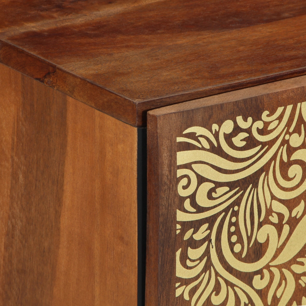 Armadio per bagno 38x33x58 cm in legno massello di mango