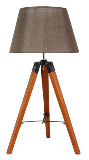 Lampada da tavolo Candellux Lugano treppiede legno E27