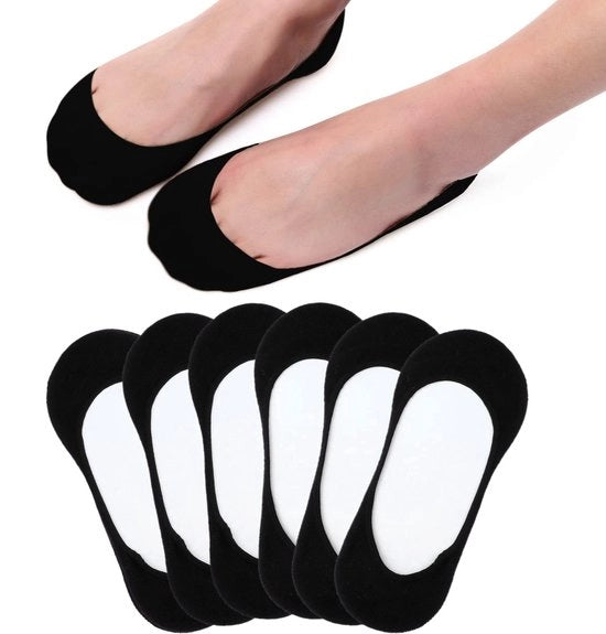 Sokke unisex 6 paia - Sneaker sokke - Antiscivolo con silicone - Respiro trasparente - Materiale confortevole