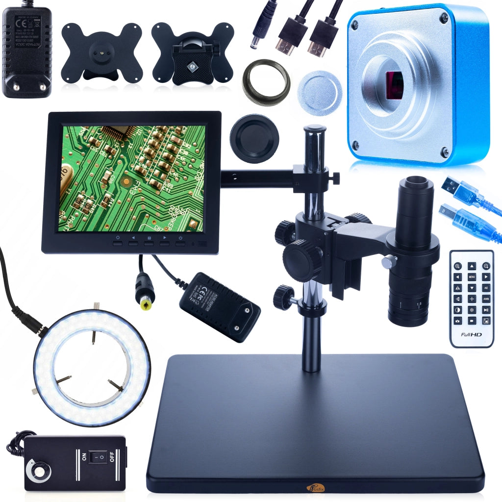 Mikroscopio Digitale Earth Pro MCEP-0.5X – Zoom 7-45x, Display 8" | Oculare Rotante 360°, Illuminatore 56xLED