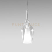 OFELIA S/12 -  VETRO TRASPARENTE E PORTALAMPADA BIANCO 1 LUCE ATTACCO G9 CAVO TRASPARENTE SENZA BASE DI ATTACCO D.18,5CM H.47,5M