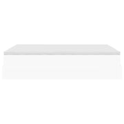 vidaXL Struttura Letto Pouf con Materasso Bianco 140x190 cm Similpelle