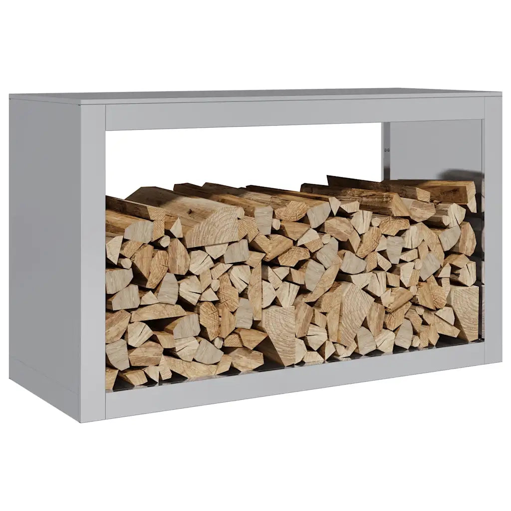 vidaXL Rastrelliera per Legna 100x40x60 cm in Acciaio Zincato