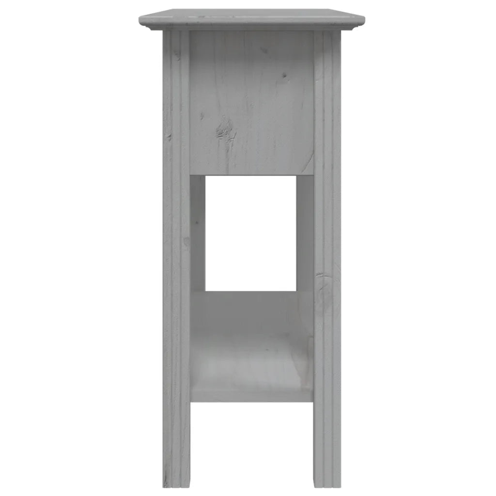 Tavolo Consolle | Tavolo d'Ingresso BODO 91x35x74 cm Legno Massello Pino Grigio