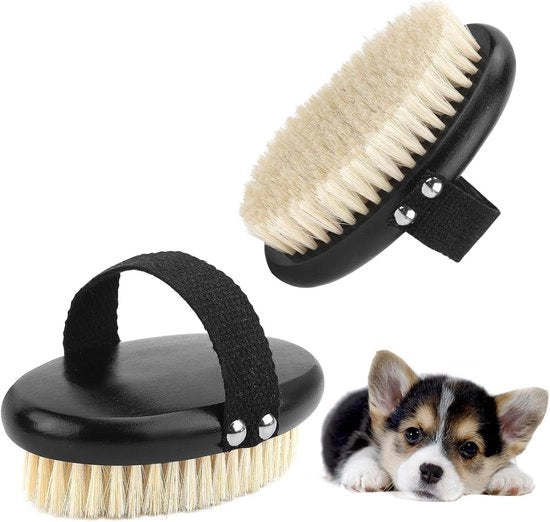 Spazzola per Cani e Gatti - Spazzolatura Massaggiante per Rimuovere Capelli Superflui - Spazzola morbida per Rimuovere Capelli in eccesso per Animali con Capelli Lunghi Corti (Nero)