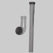 TUBO REGOLABILE PER PASSO RAPIDO O FLUSSOMETRO  cm 100 Ø 26x32 c/curva PVC     CR