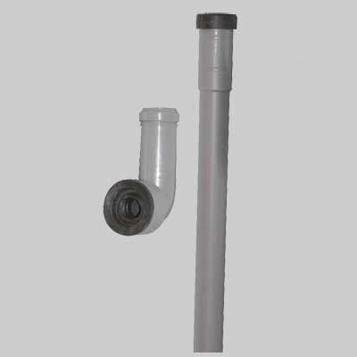 TUBO REGOLABILE PER PASSO RAPIDO O FLUSSOMETRO  cm 100 Ø 26x32 c/curva PVC     CR