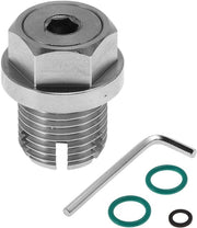 Olio Pan Drain Bolt Flessibile in Acciaio Inossidabile con Olio Sfogato M16.1x1.5 - Kit di Riparazione con 1 x Sfogato, 1 x Chiave a Lame, 2 x Anelli Verdi e 1 x Anello Nero per Lavastoviglie.