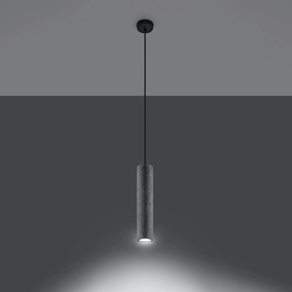 Lampada a sospensione cemento DANTEO 1 GU10 nero/grigio