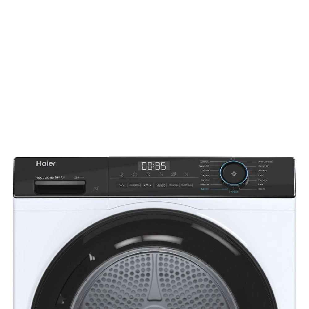 Haier HD100-A2939E-IT asciugatrice Libera installazione Caricamento frontale 10 kg A++ Nero, Bianco