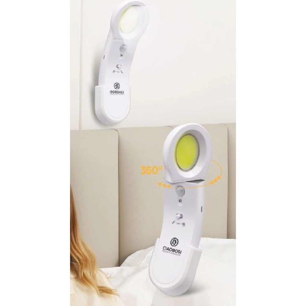 Trade Shop - Lampada Luce Con Sensore Movimento Led Per Armadi Portatile Girevole 1w Tx-8542 -