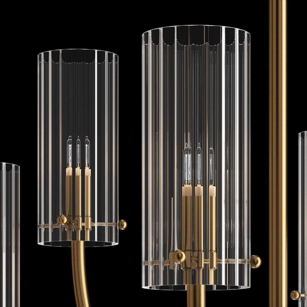 Lampadario Maytoni Arco ottone cristallo 6xG9 Ø61cm glamour