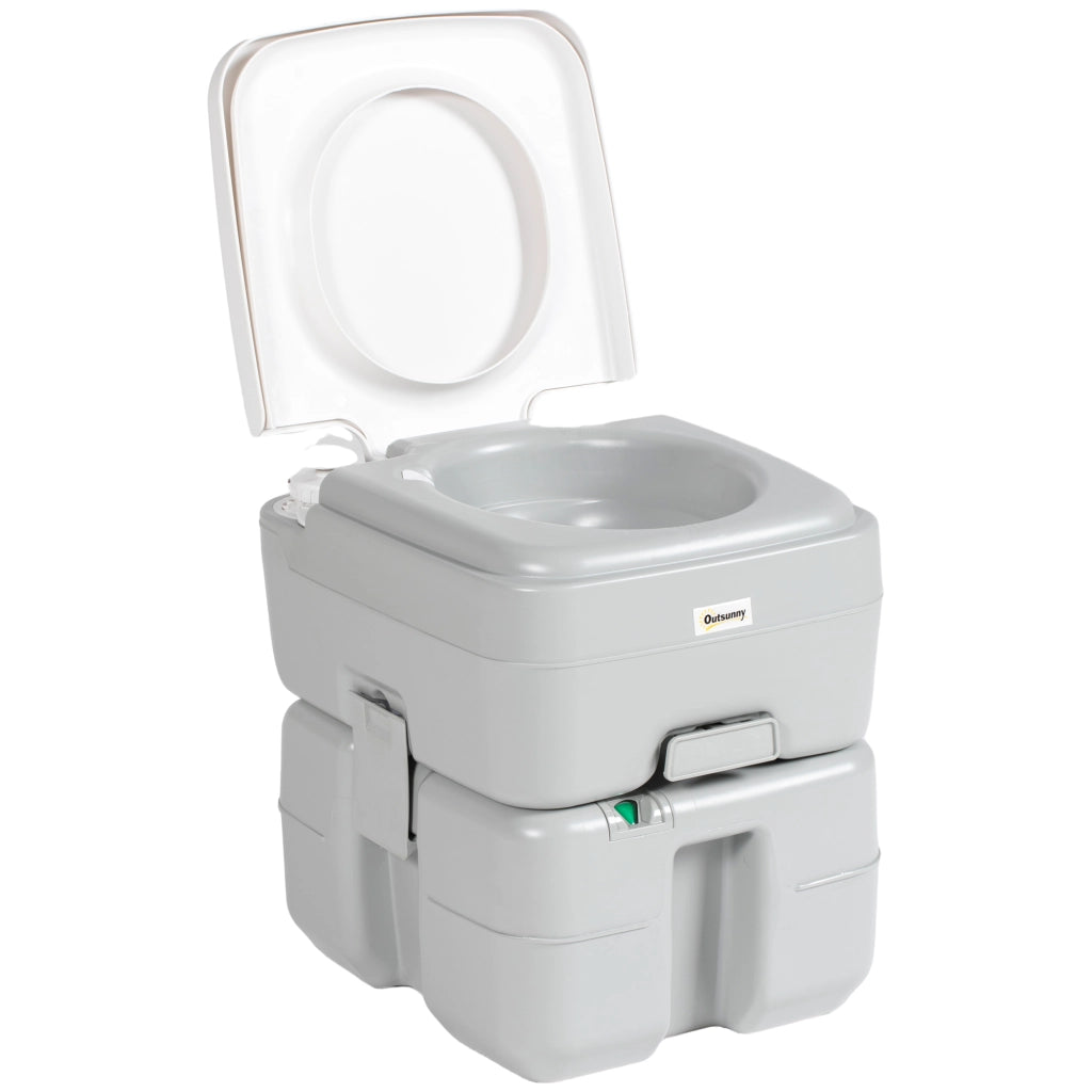 WC Portatile 20L con Indicatore di Livello ¨C zephmum ¨C Grigio 33x40x43 cm