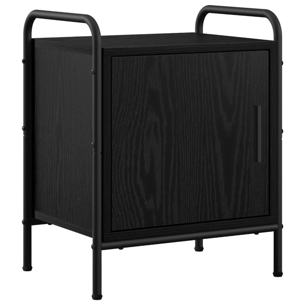 Armadio da Notte Rovere Nero 40 x 30 x 50 cm 8013518