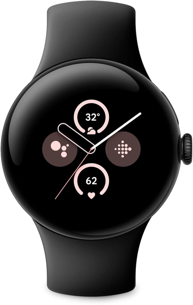 Google Pixel Watch 2 con cardiofrequenzimetro Fitbit, gestione dello stress e sicurezza, smart watch Android, cassa in alluminio nero opaco, ossidiana, WiFi (rinnovato)