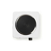 Piastra elettrica 1500W per 1 caminetto antisurriscaldamento Bianco Nedis
