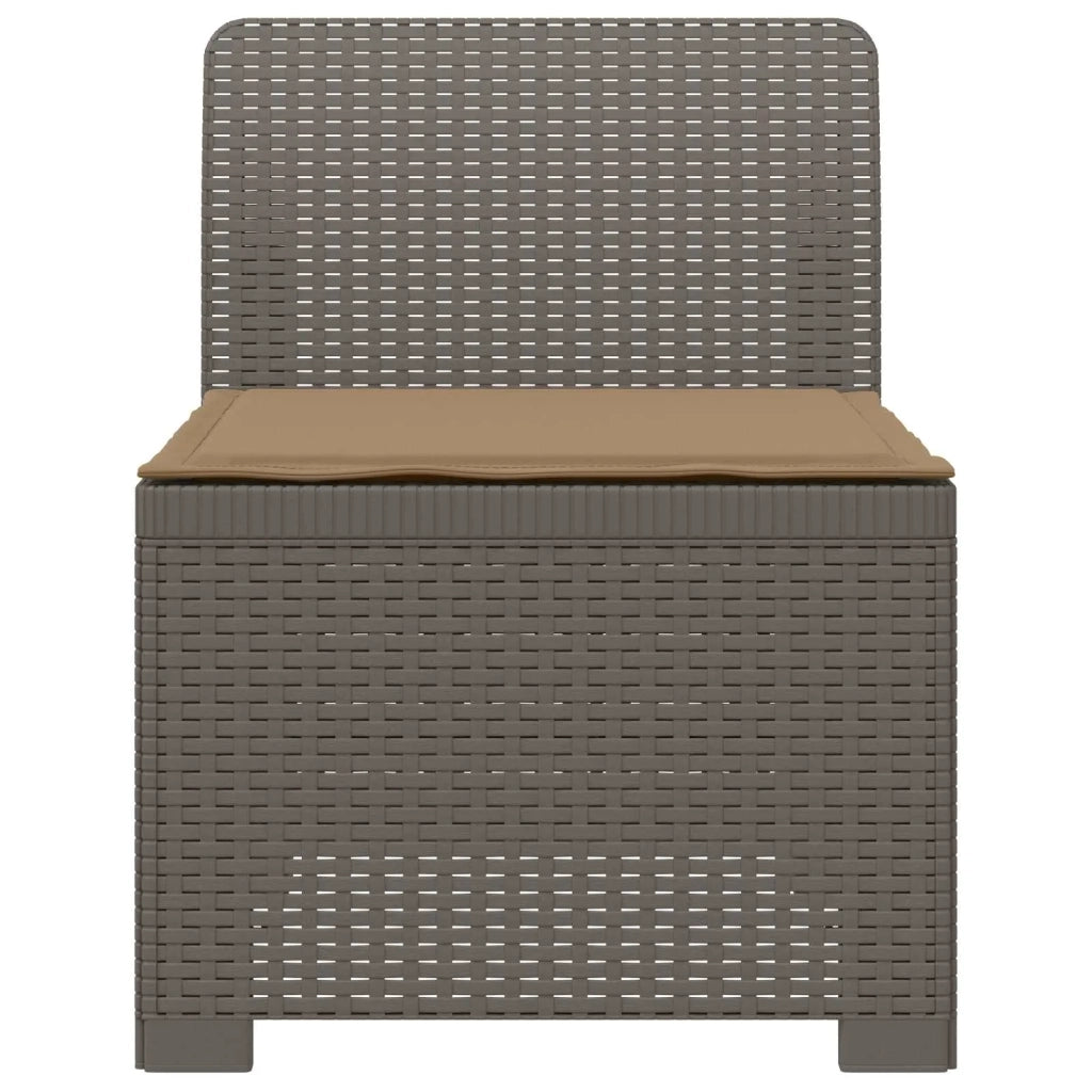 Divano da esterno-Divano da Giardino a 1 Posto con Cuscino Aspetto Rattan PP 593167