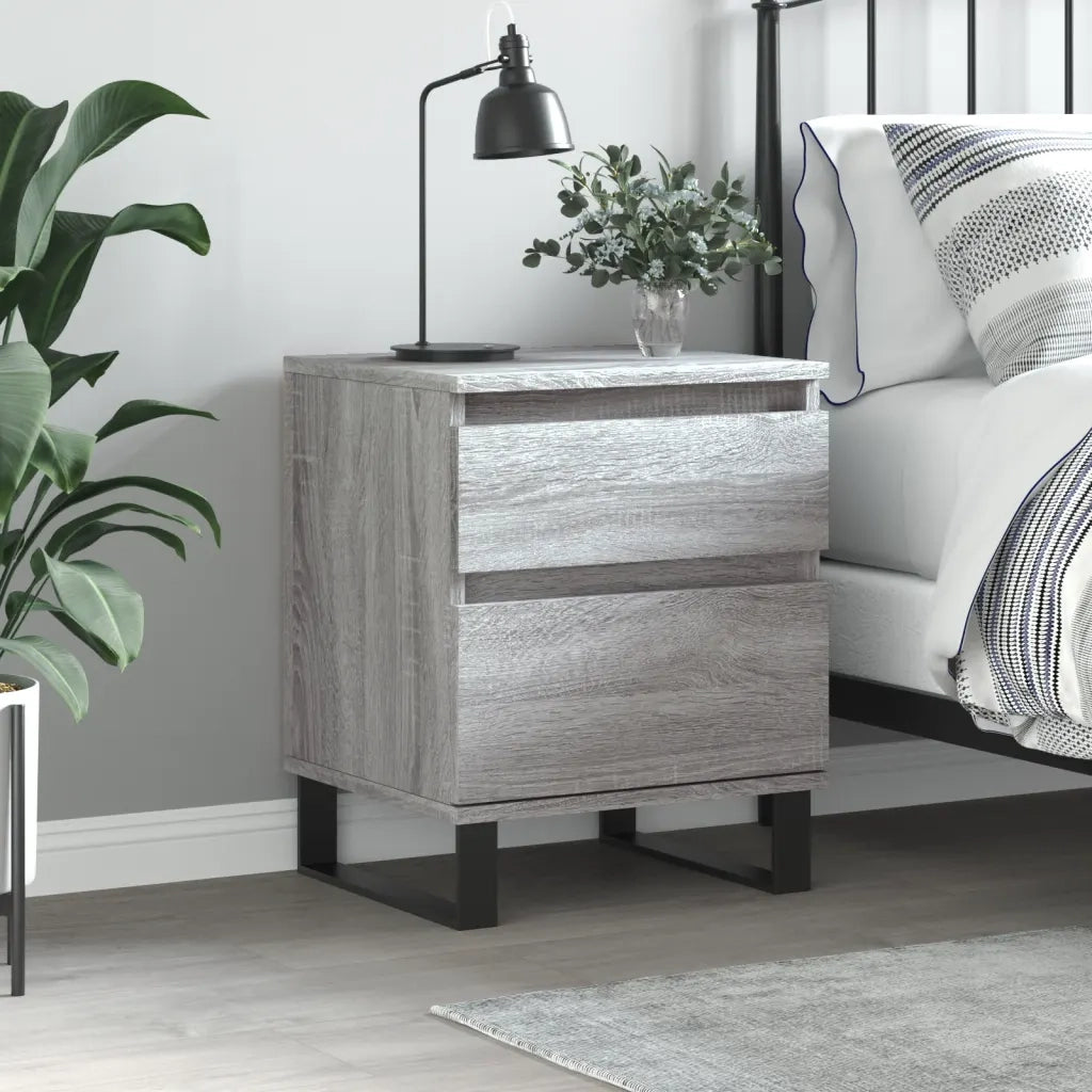 Comodino | Armadio da Notte | Mobiletto da notte Grigio Sonoma 40x35x50 cm in Legno Multistrato