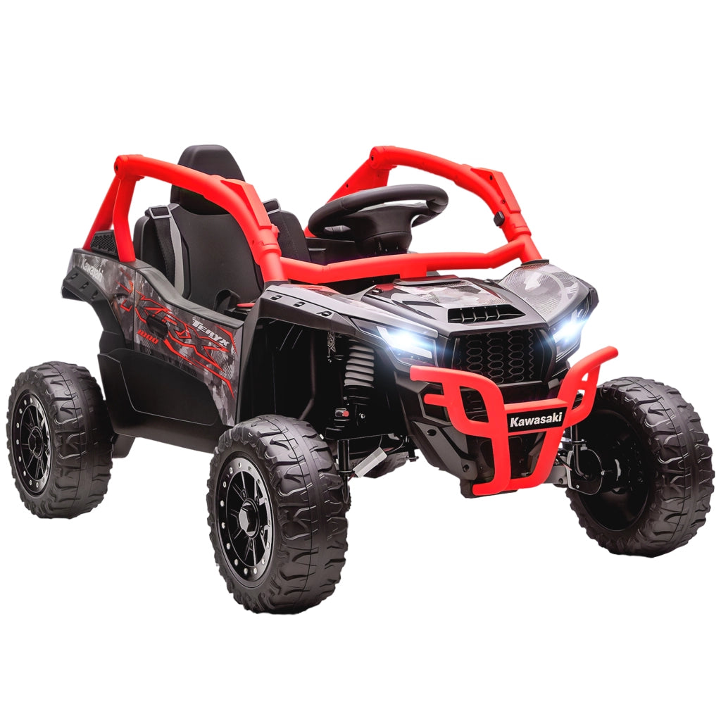 Auto Elettrica Bambini 12V Kawasaki Teryx KRX 1000 ¨C Xylo ¨C Telecomando Sospensione Rossa